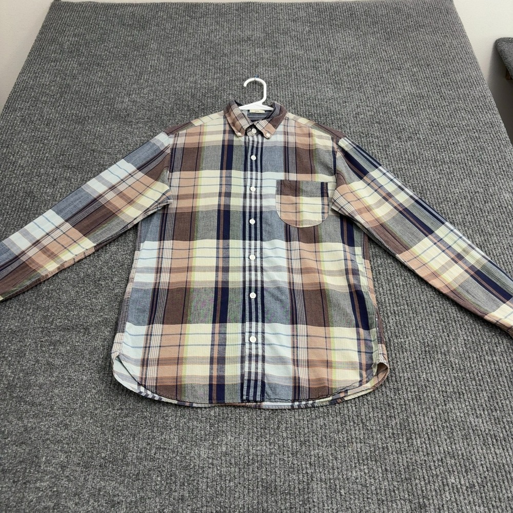 J Crew Shirt Mens S Multicolor Cotton Indian Madras Slim Fit Plaid Casual Preppy